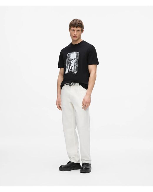 KL Jeans Black Karl Portrait T-Shirt for men