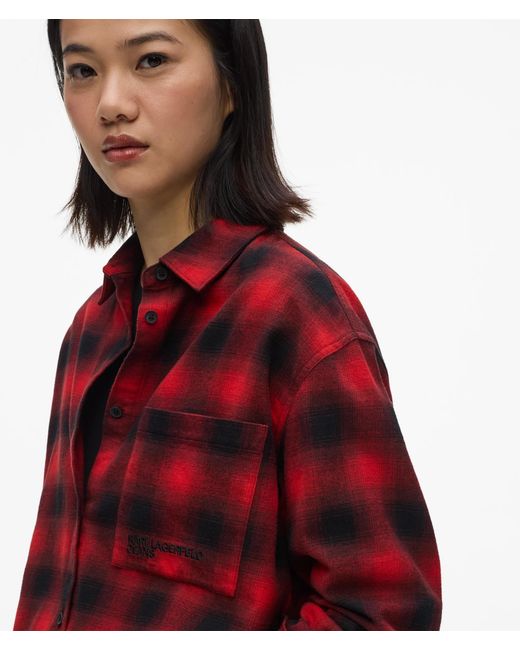 KL Jeans Plaid Relaxed Overshirt, Multicoloured