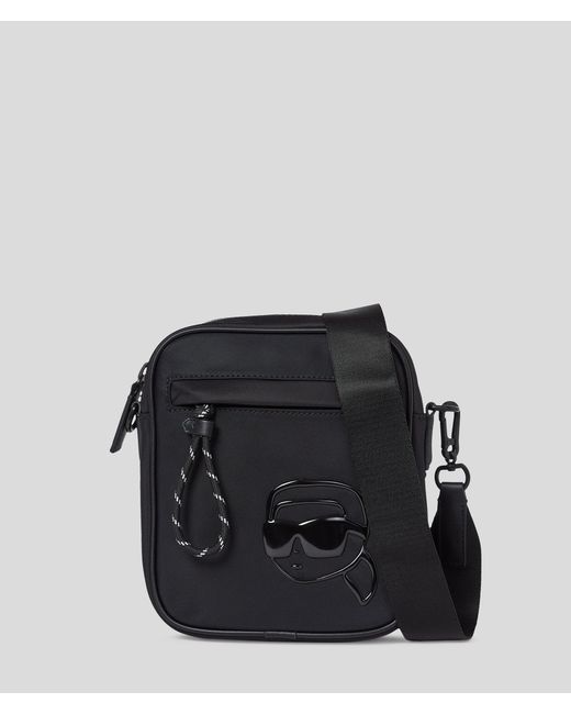 Karl Lagerfeld Black Ikon K Nylon Crossbody Bag for men