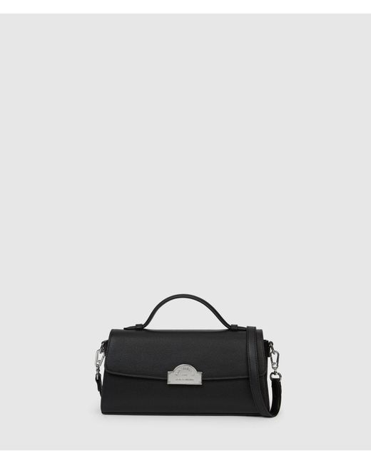 Karl Lagerfeld Black Rue St-Guillaume Metal Crossbody Bag