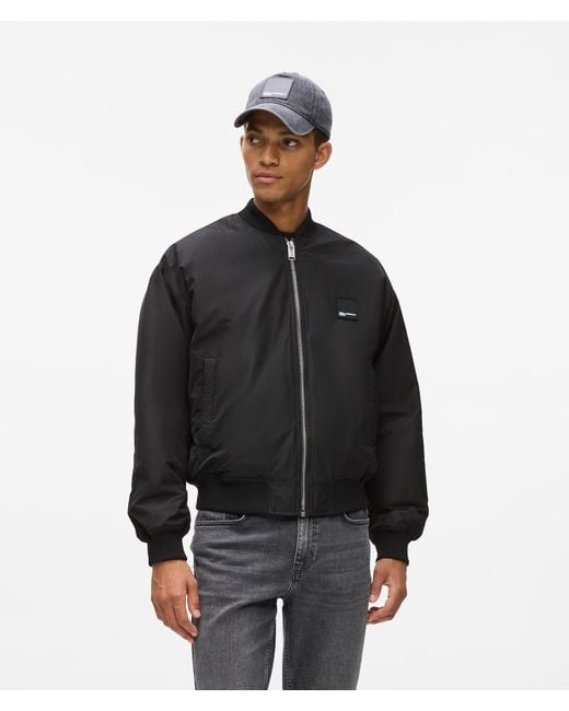 KL Jeans Black Bomber Jacket for men
