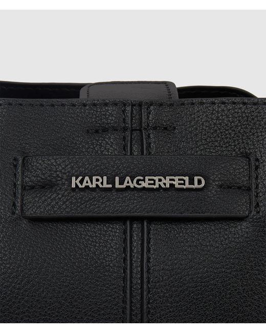 Karl Lagerfeld Black K/Pierced Mini Bucket Bag