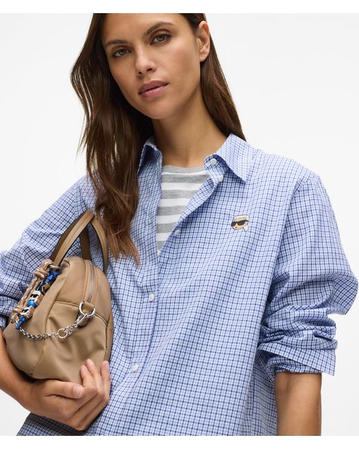 Karl Lagerfeld Blue Ikon Checked Shirt, Multicoloured