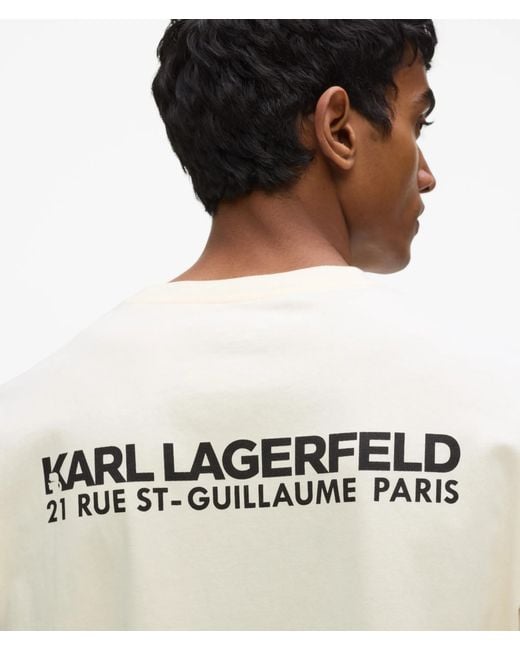 Karl Lagerfeld White Rue St-Guillaume Relaxed T-Shirt for men