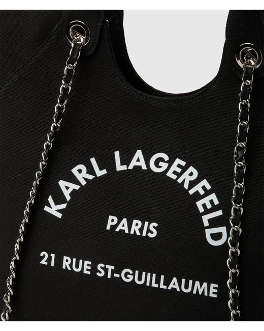 Karl Lagerfeld Black Exclusive Rue St-Guillaume Chain Shopper