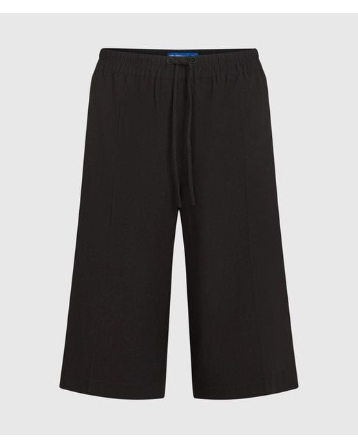 KL Jeans Black Linen Blend Bermuda Shorts