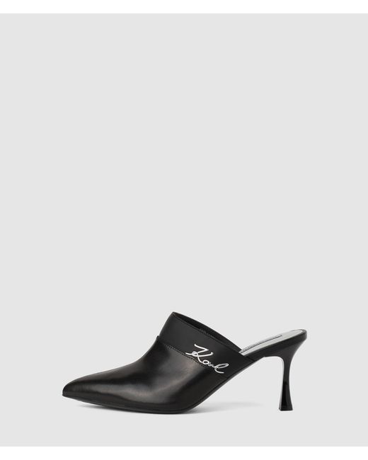 Karl Lagerfeld Black Sienna Heeled Mules