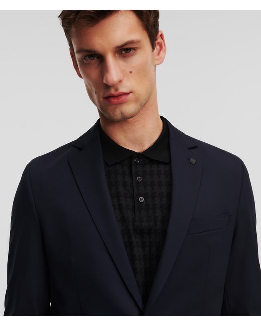 Karl Lagerfeld Blue Smart Jacket for men