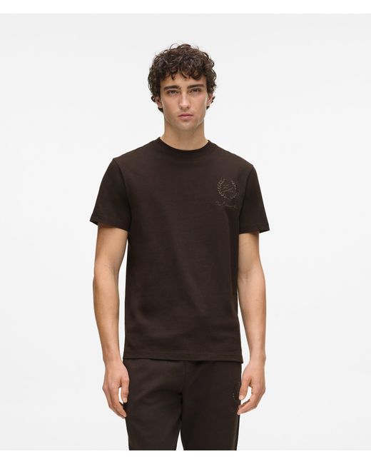 Karl Lagerfeld Black Crest Loungewear T-Shirt for men