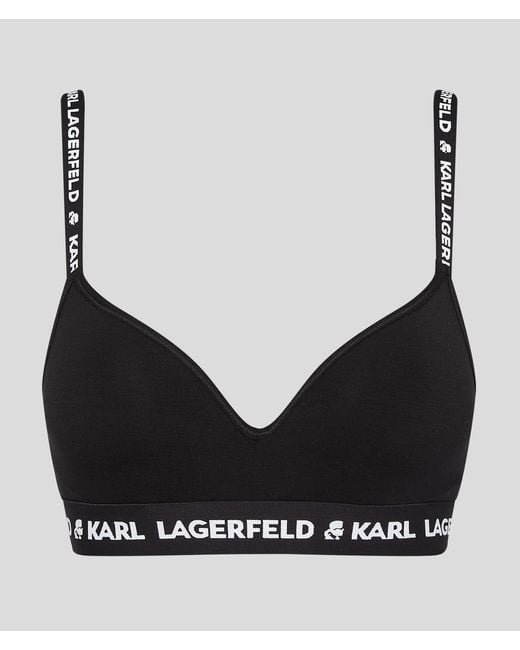 Karl Lagerfeld Pink Karl Logo Padded Bra