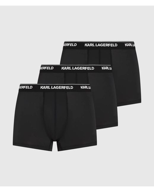Karl Lagerfeld Black Logo Micro Trunks – 3-Pack for men