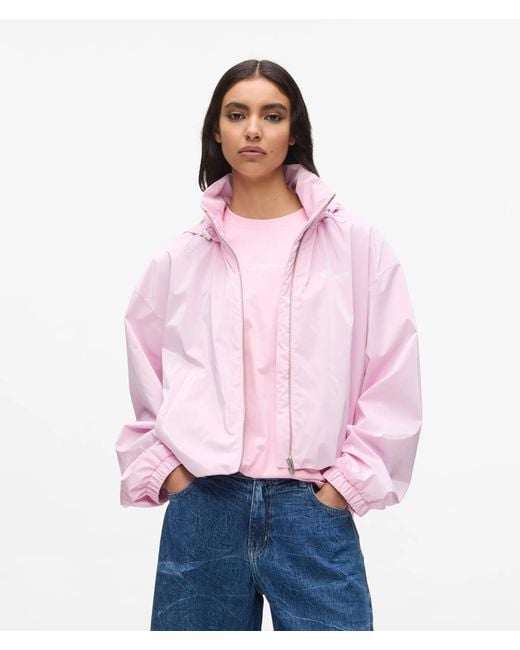 KL Jeans Red Shiny Hooded Jacket