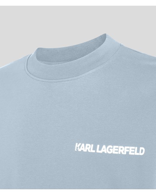 Karl Lagerfeld Blue K/ikonik Karl Outline Sweatshirt for men