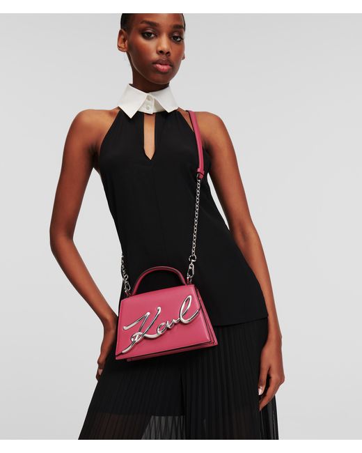 Karl Lagerfeld Pink K/signature Small Crossbody Bag