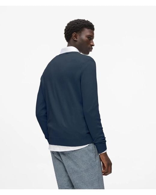 Karl Lagerfeld Blue Kameo Crewneck Sweater for men