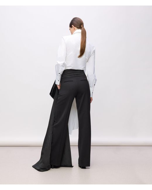 Chemise Kl Studio Avec Détail De Nœud, Femme, Taille Karl Lagerfeld en coloris White