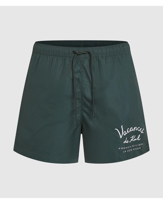 Karl Lagerfeld Vacances De Karl Kurze Boardshorts, Herren, Größe in Green für Herren