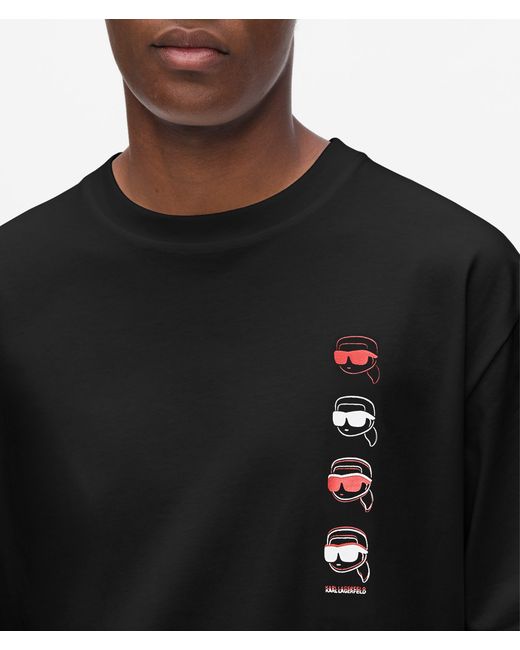 Karl Lagerfeld Black Ikon Fusion T-Shirt for men