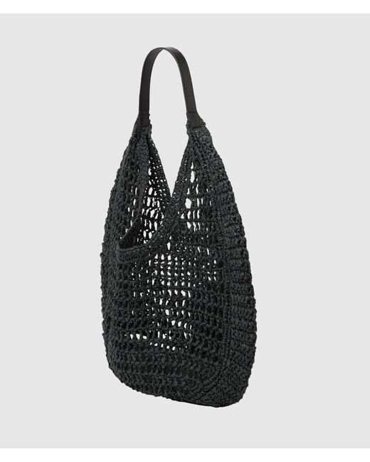 KL Jeans Black Summery Woven Hobo Bag