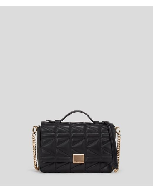 Karl Lagerfeld Black K/Kuilt Crossbody Top Handle Bag