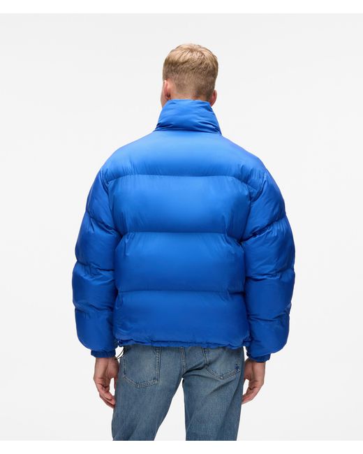 KL Jeans Blue Reversible Puffer Jacket, Multicoloured for men