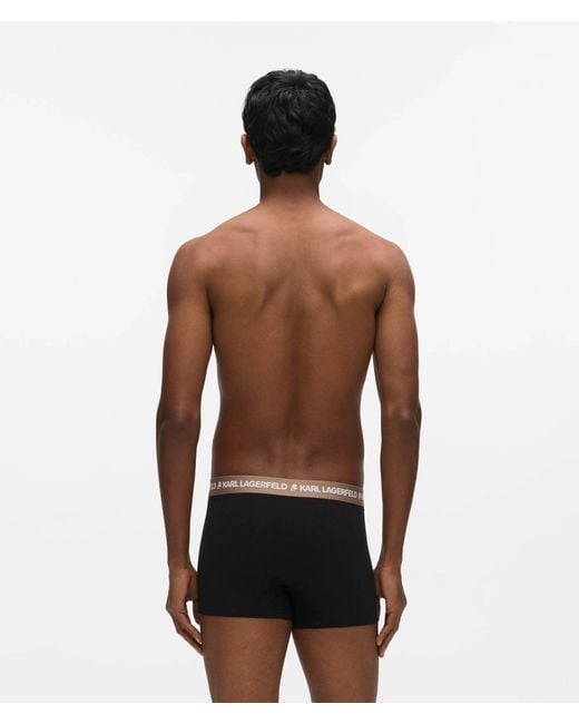 Karl Lagerfeld Black Logo Trunks – 3-Pack for men