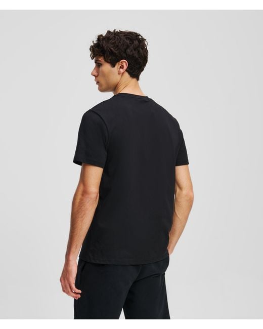Karl Lagerfeld Black Hotel Karl Loungewear T-Shirt for men