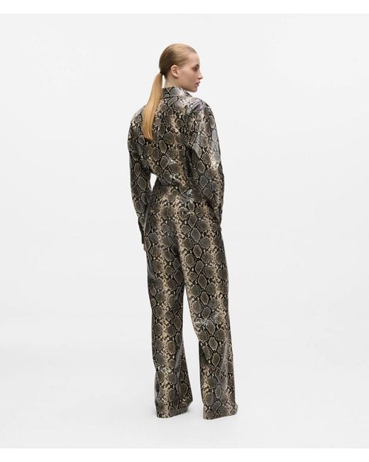 Karl Lagerfeld Multicolor Faux-Python Flared Pants