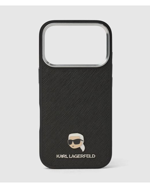 Karl Lagerfeld Black Ikon Karl Iphone 16 Pro Max Case for men