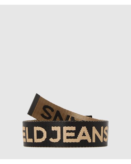 KL Jeans Black Reversible Webbing Belt for men