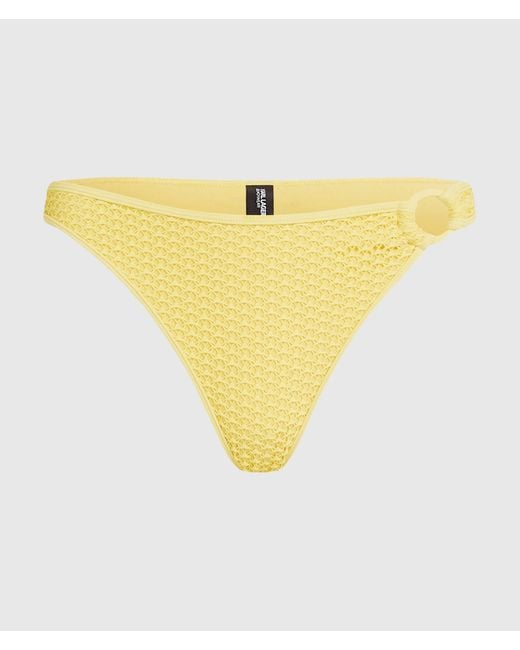 Karl Lagerfeld Yellow Crochet Bikini Bottoms