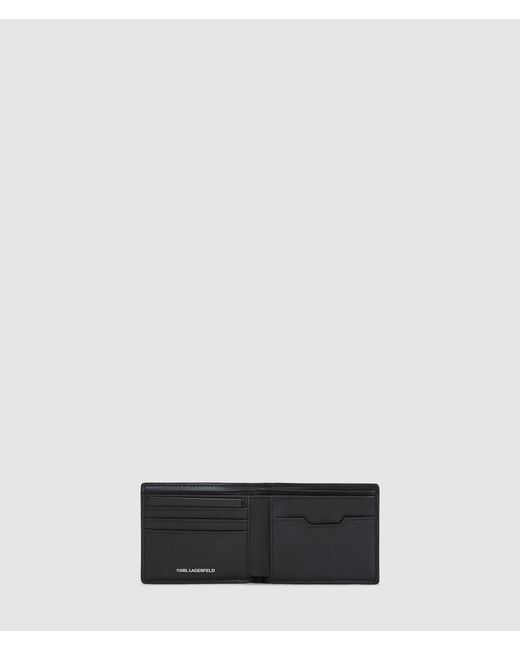 Karl Lagerfeld Black K/Monogram Leather Wallet for men
