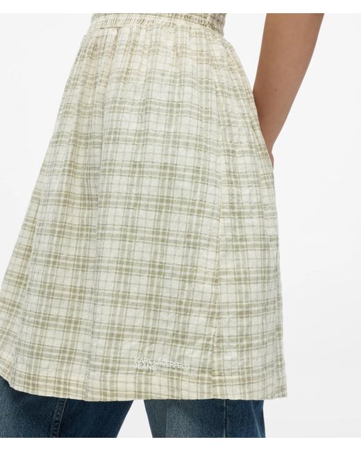KL Jeans Natural Checked Strappy Dress