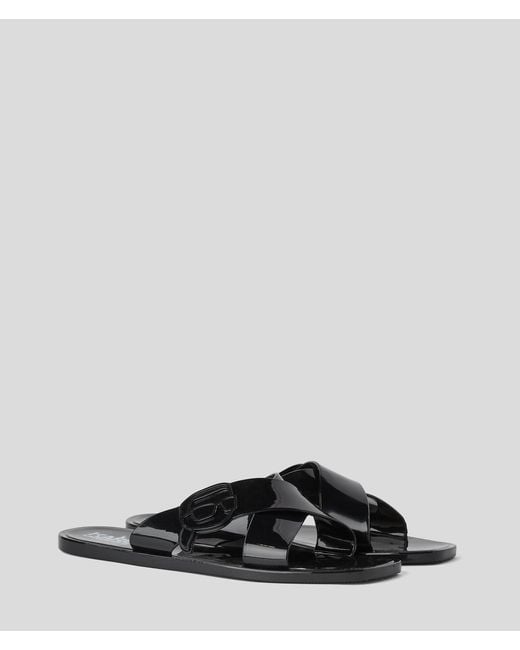 Karl Lagerfeld Black Karl Ikonik Nft Kross Sandals