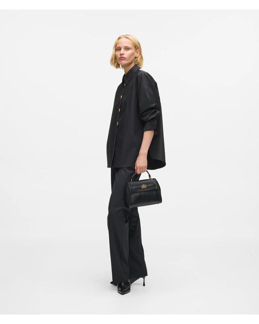 Karl Lagerfeld Black K/Autograph Small Top Handle Bag