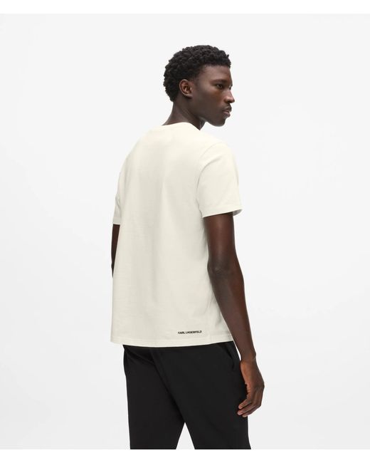 Karl Lagerfeld White Maison De Karl Sketch T-Shirt for men