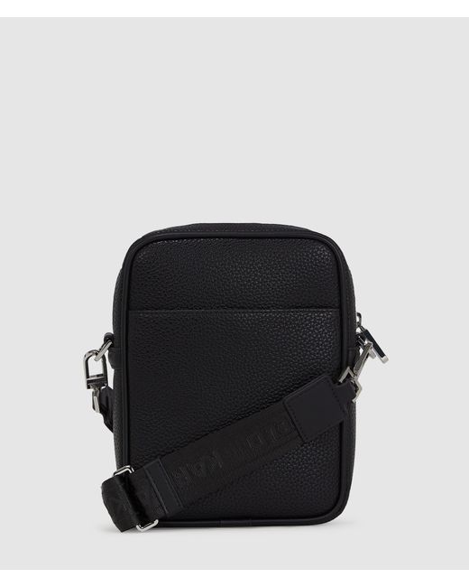 Karl Lagerfeld Black Ikon Outline Crossbody Bag for men