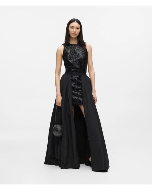 Karl Lagerfeld Black Transformable Sequin Dress