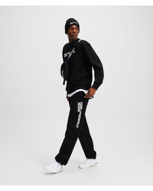 KL Jeans Black Regular-Fit Logo Sweatshirt for men