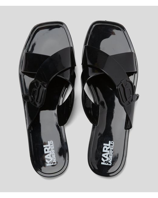 Karl Lagerfeld Black Ikon Nft Kross Sandals