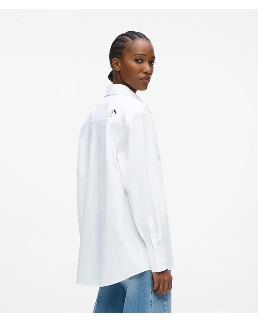 Karl Lagerfeld White Ikon Choupette Poplin Shirt