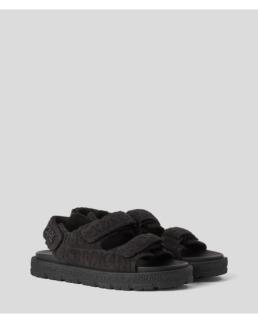 Karl Lagerfeld Black Salon Tred Quilted Sandals
