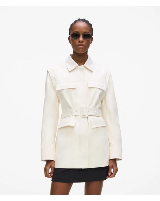 Karl Lagerfeld White Short Transformer Coat