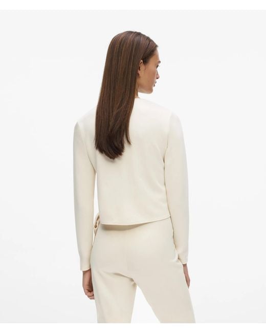Karl Lagerfeld White Loungewear Wrap Top