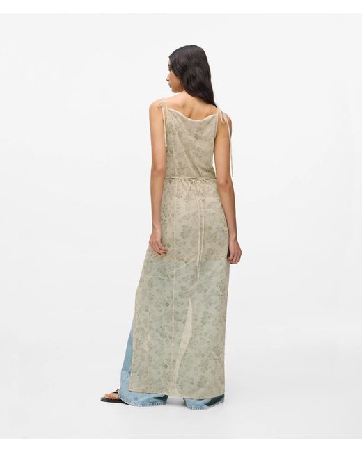 KL Jeans White Floral Mesh Maxi Dress