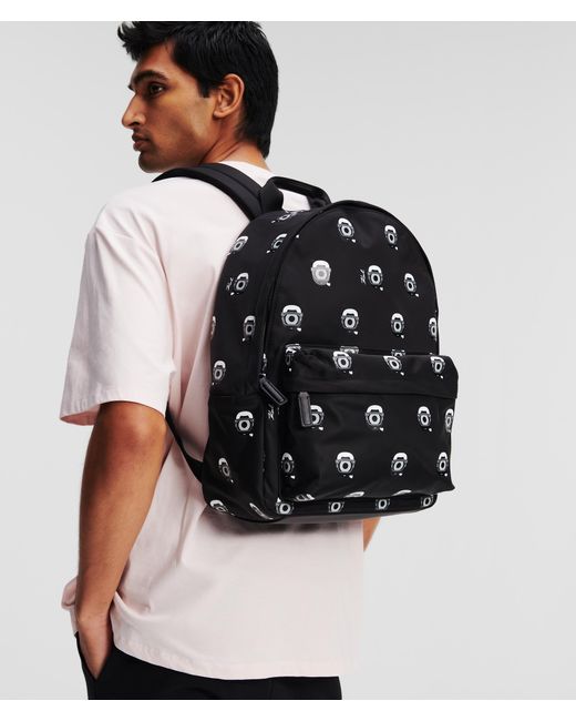 Karl Lagerfeld Black Kl X Darcel Disappoints Nylon Backpack