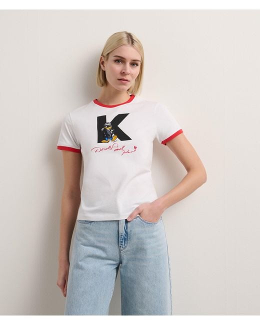 Karl Lagerfeld Multicolor Disney X Kl T-Shirt Mit Initiale, Frau, Größe