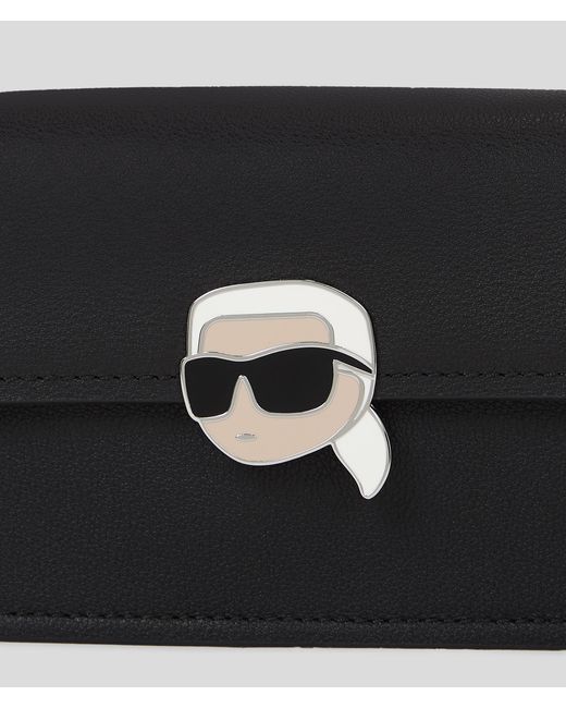 Karl Lagerfeld Black K/ikonik Leather Pouch