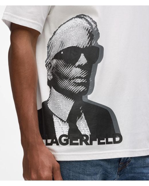Karl Lagerfeld T-Shirt Mit Karl-Print, Herren, Größe in White für Herren