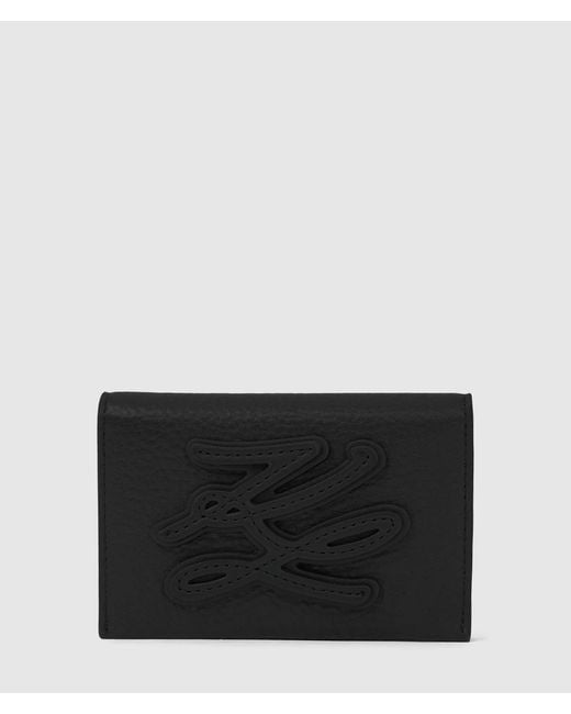 Karl Lagerfeld Black K/Autograph Patch Bifold Wallet
